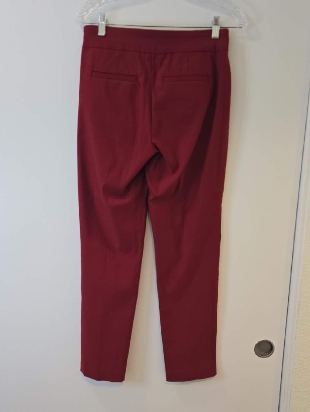 Burgundy Straight Leg Trousers - Picture 3 of 3